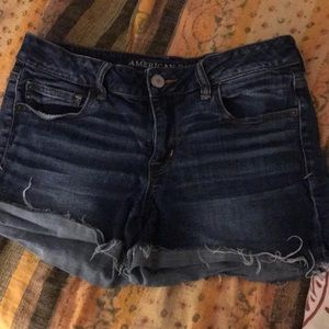 AE Super Stretch Shortie Denim Shorts 12